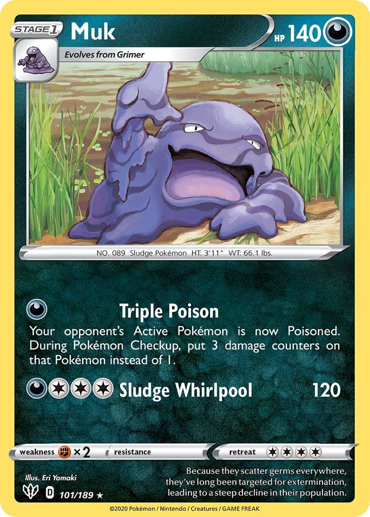 Muk (101/189) [Sword & Shield: Darkness Ablaze] | Good Games Cannington