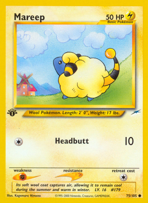 Mareep (75/105) [Neo Destiny 1st Edition] | Good Games Cannington