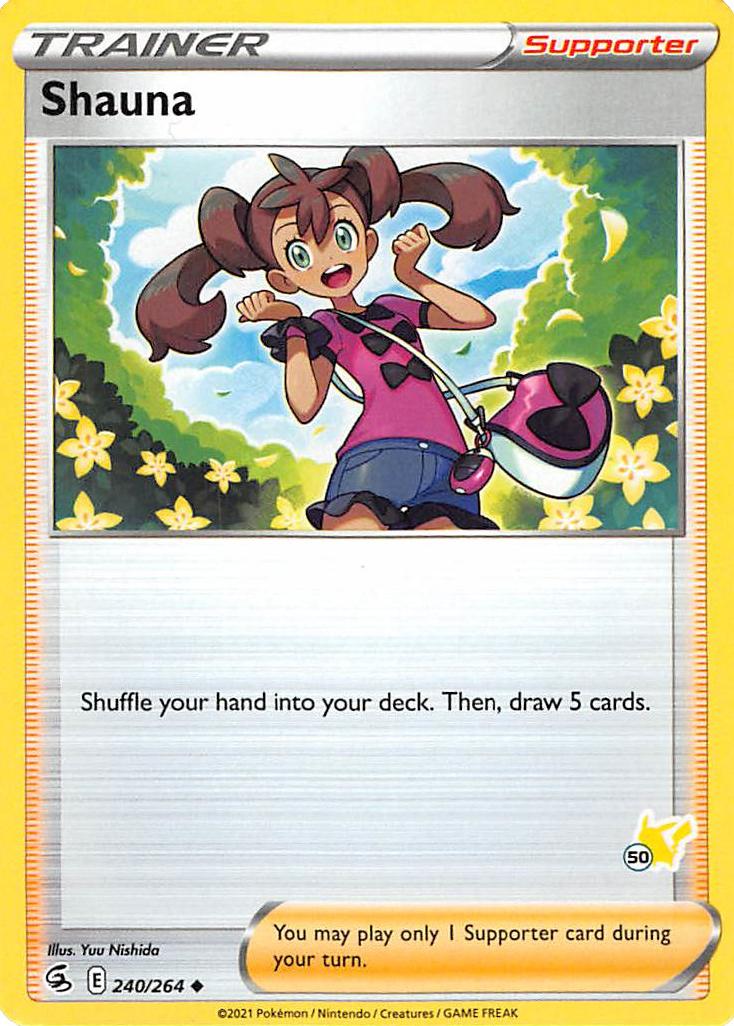 Shauna (240/264) (Pikachu Stamp #50) [Battle Academy 2022] | Good Games Cannington