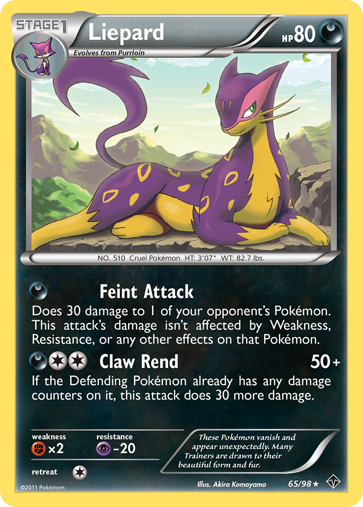 Liepard (65/98) [Black & White: Emerging Powers] | Good Games Cannington