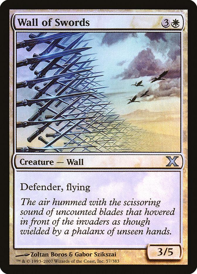 Wall of Swords (Premium Foil) [Tenth Edition] | Good Games Cannington