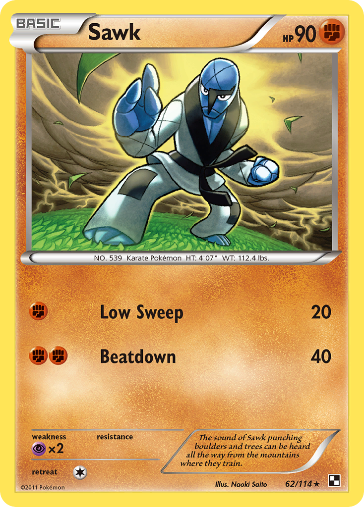 Sawk (62/114) [Black & White: Base Set] | Good Games Cannington