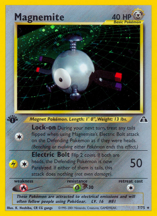 Magnemite (7/75) [Neo Discovery 1st Edition] | Good Games Cannington