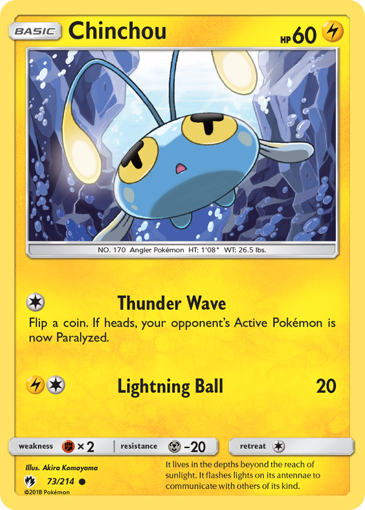 Chinchou (73/214) [Sun & Moon: Lost Thunder] | Good Games Cannington