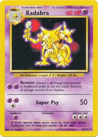Kadabra (32/102) [Base Set Unlimited] | Good Games Cannington