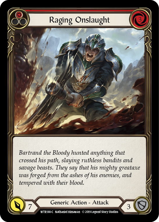 Raging Onslaught (Red) [WTR188-C] Alpha Print Normal | Good Games Cannington