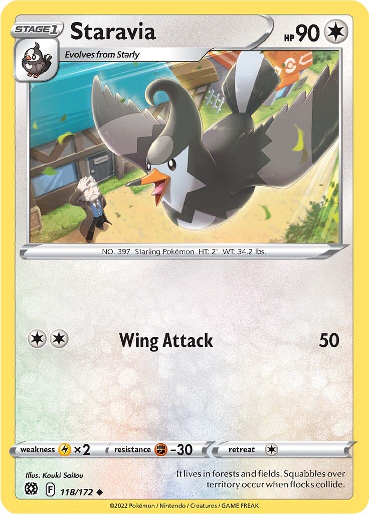 Staravia (118/172) [Sword & Shield: Brilliant Stars] | Good Games Cannington