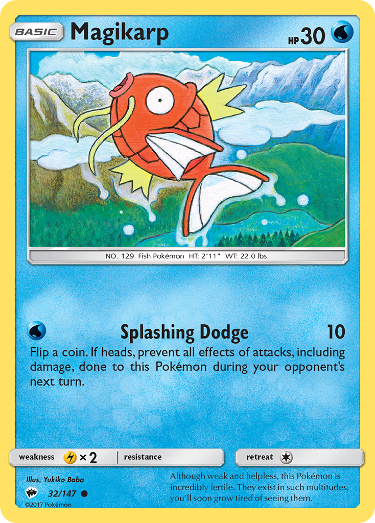 Magikarp (32/147) [Sun & Moon: Burning Shadows] | Good Games Cannington