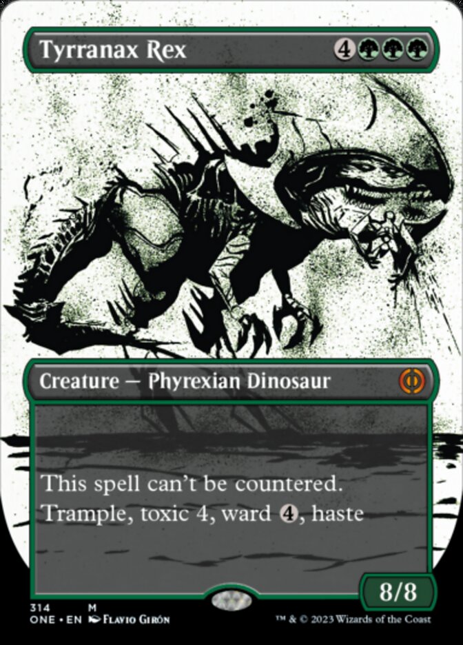 Tyrranax Rex (Borderless Ichor) [Phyrexia: All Will Be One] | Good Games Cannington