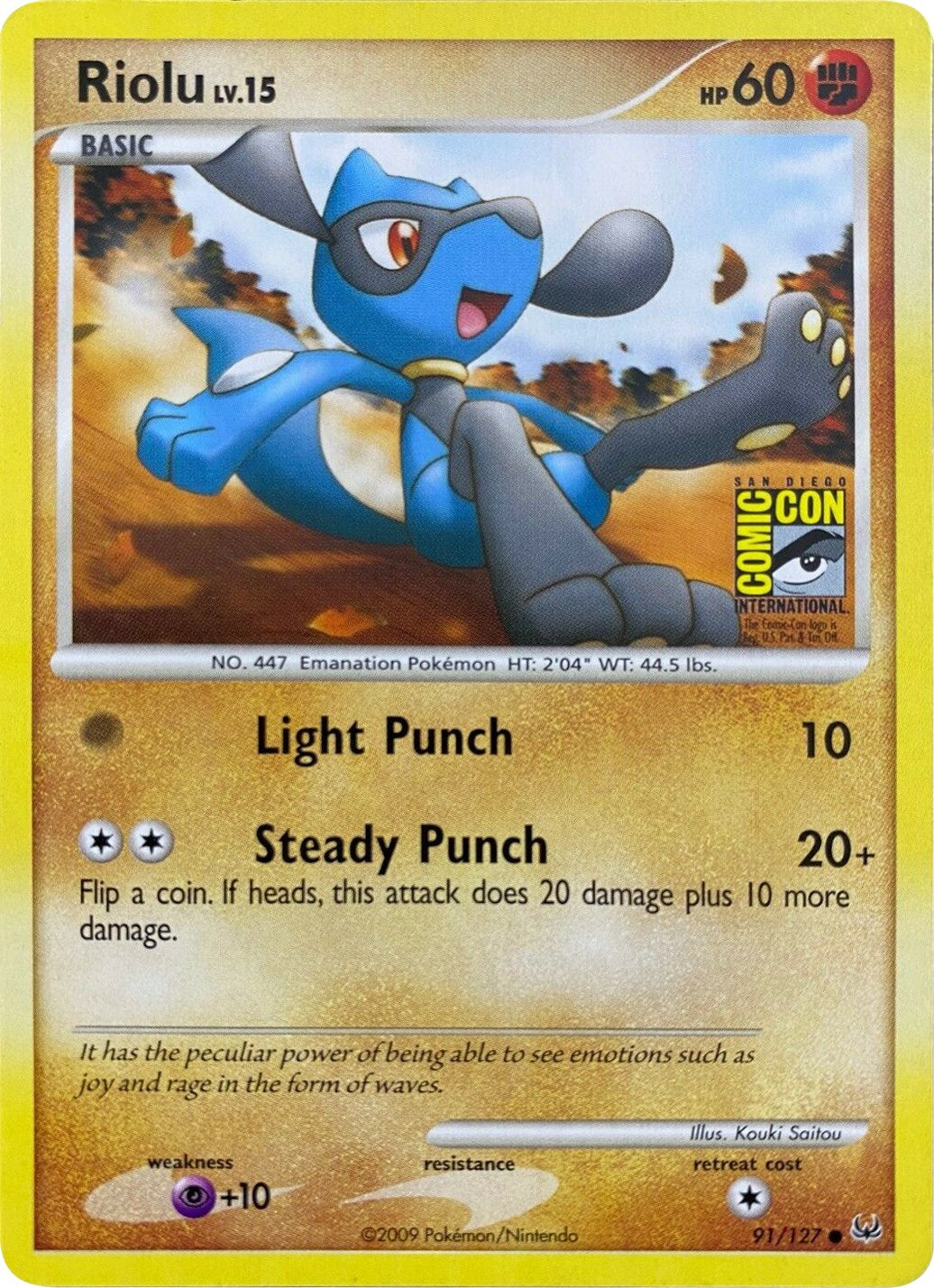 Riolu (91/127) (SDCC 2009) [Platinum: Base Set] | Good Games Cannington
