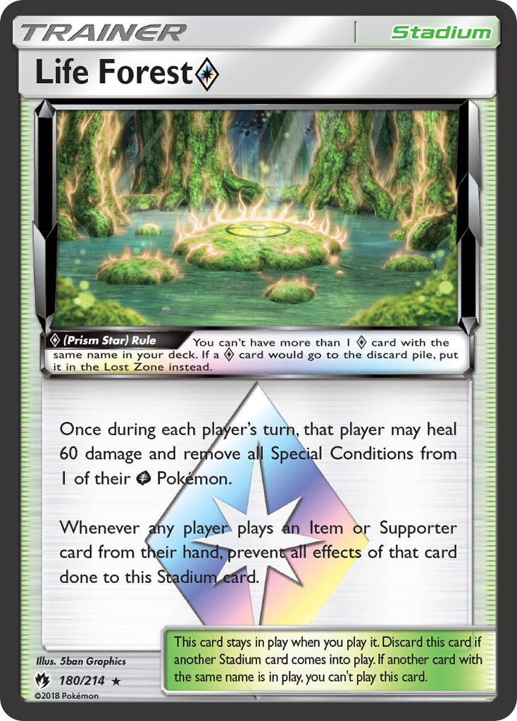 Life Forest (180/214) (Prism Star) [Sun & Moon: Lost Thunder] | Good Games Cannington