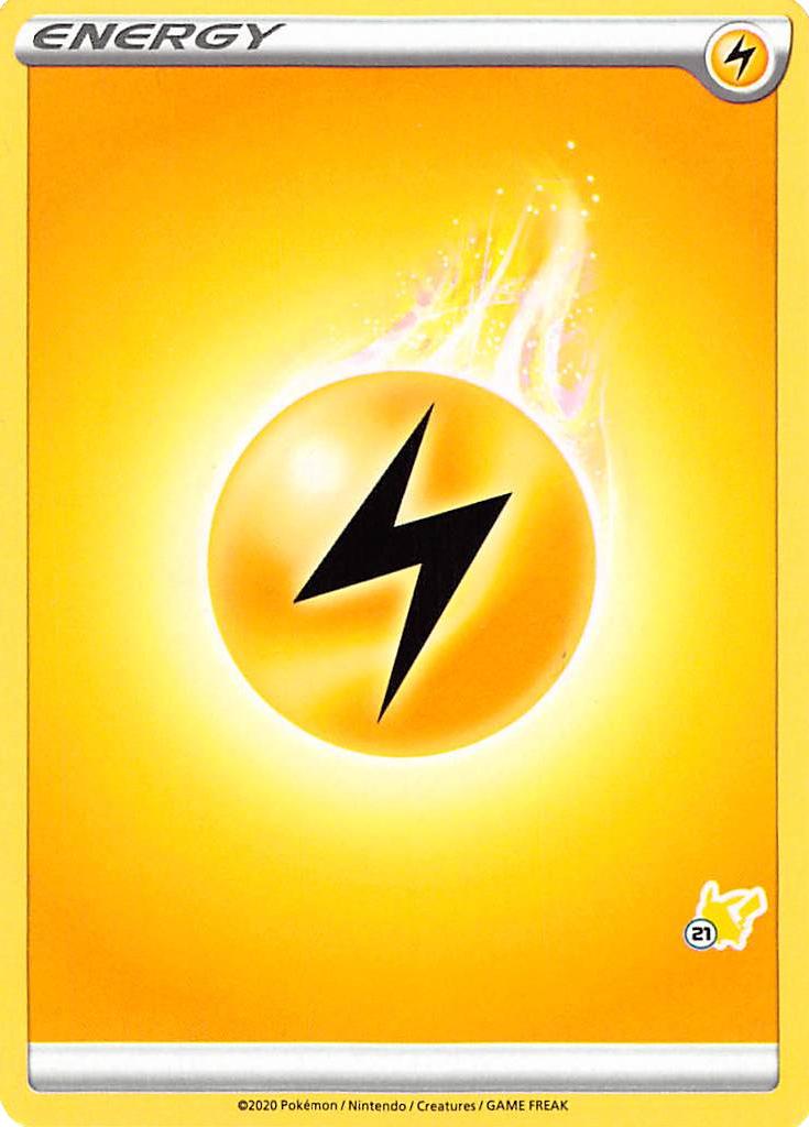 Lightning Energy (Pikachu Stamp #21) [Battle Academy 2022] | Good Games Cannington