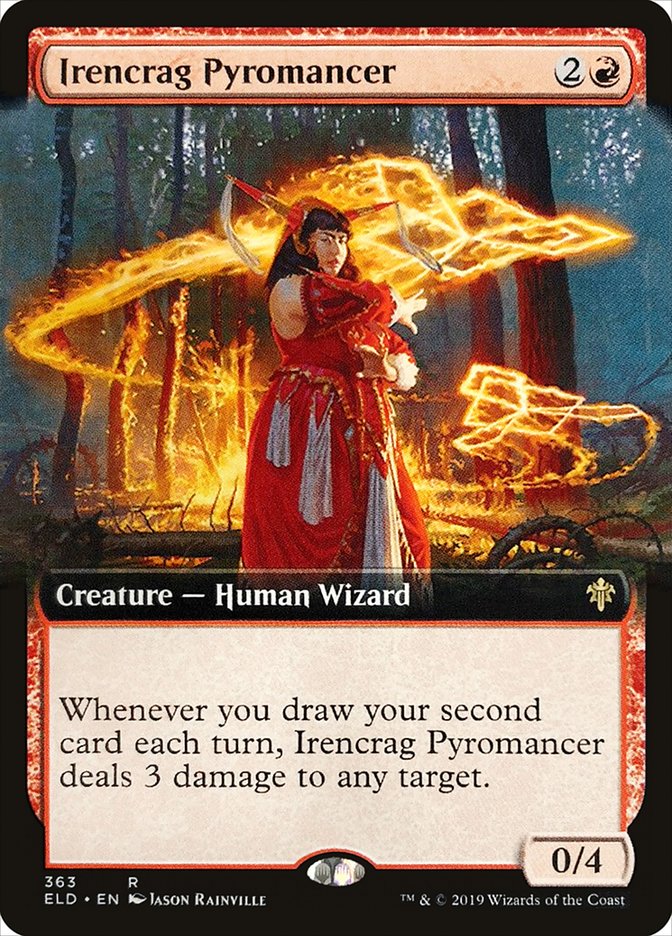 Irencrag Pyromancer (Extended Art) [Throne of Eldraine] | Good Games Cannington