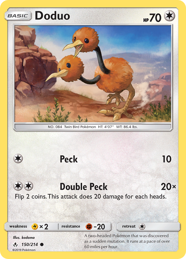 Doduo (150/214) [Sun & Moon: Unbroken Bonds] | Good Games Cannington