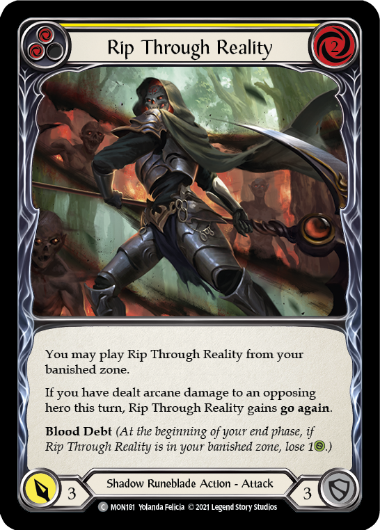 Rip Through Reality (Yellow) [MON181] 1st Edition Normal | Good Games Cannington