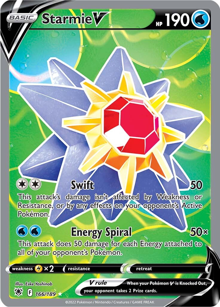 Starmie V (166/189) [Sword & Shield: Astral Radiance] | Good Games Cannington