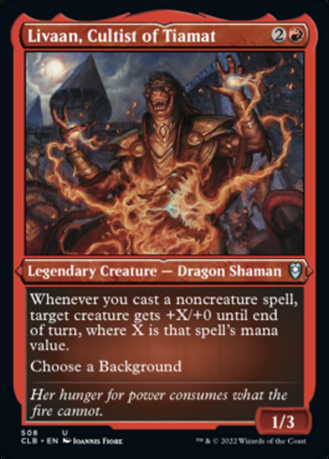 Livaan, Cultist of Tiamat (Foil Etched) [Commander Legends: Battle for Baldur's Gate] | Good Games Cannington
