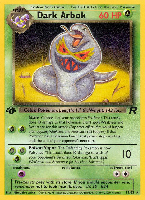 Dark Arbok (19/82) [Team Rocket 1st Edition] | Good Games Cannington