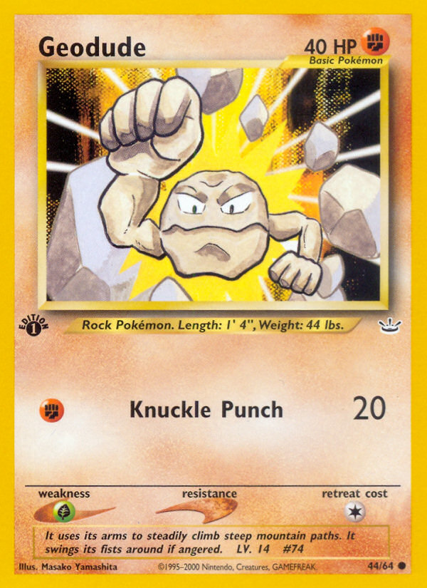 Geodude (44/64) [Neo Revelation 1st Edition] | Good Games Cannington