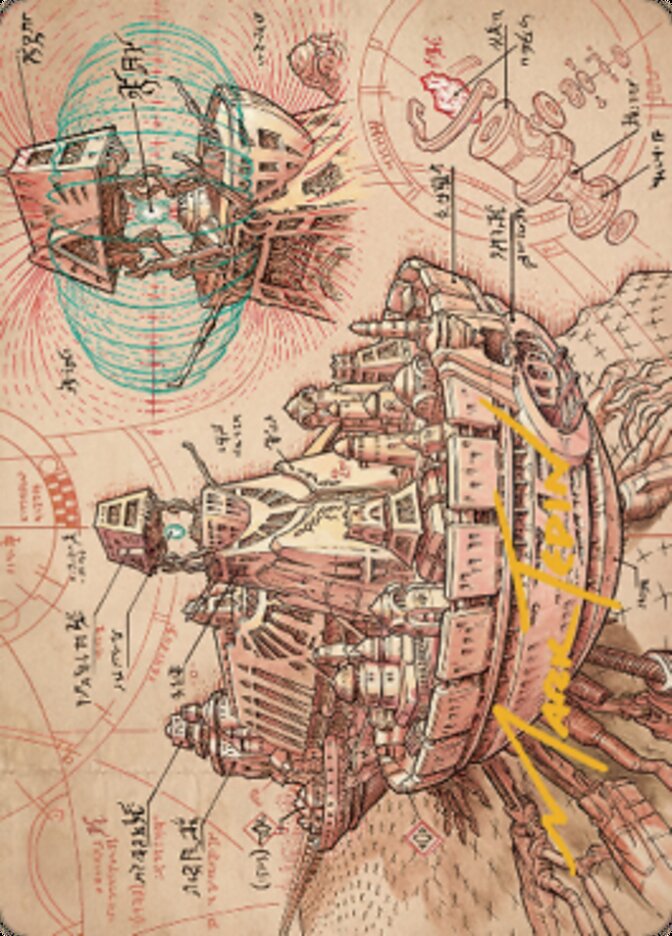 Defense Grid Art Card (Gold-Stamped Signature) [The Brothers' War Art Series] | Good Games Cannington