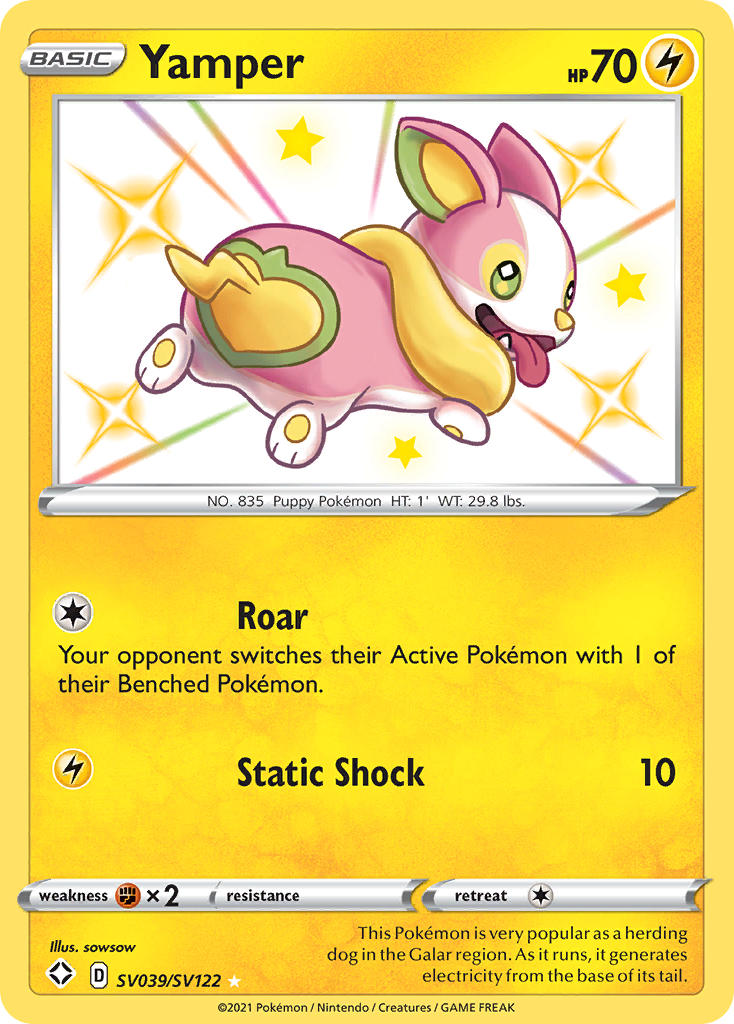 Yamper (SV039/SV122) [Sword & Shield: Shining Fates] | Good Games Cannington
