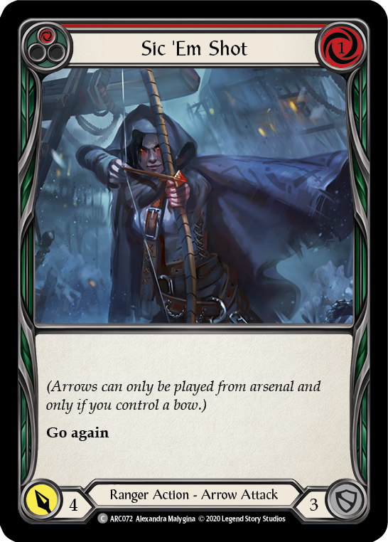 Sic 'Em Shot (Red) [U-ARC072] Unlimited Rainbow Foil | Good Games Cannington