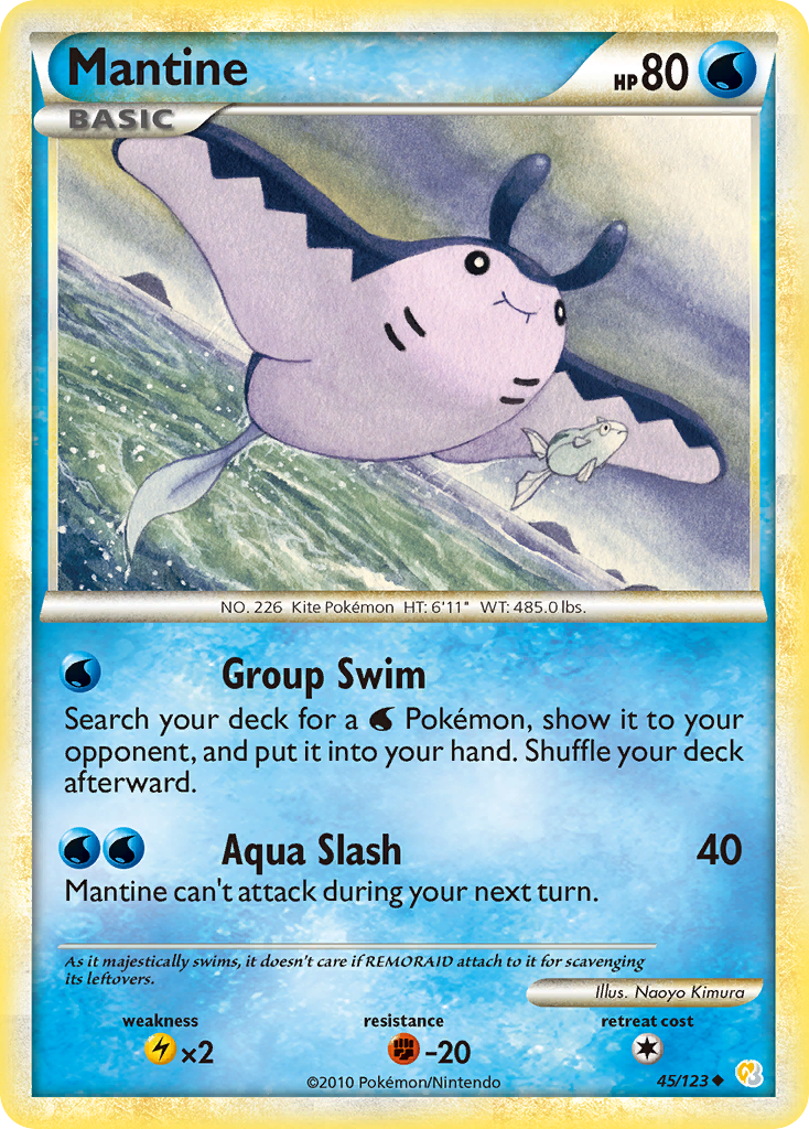 Mantine (45/123) [HeartGold & SoulSilver: Base Set] | Good Games Cannington