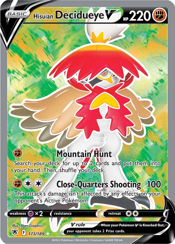 Hisuian Decidueye V (173/189) [Sword & Shield: Astral Radiance] | Good Games Cannington
