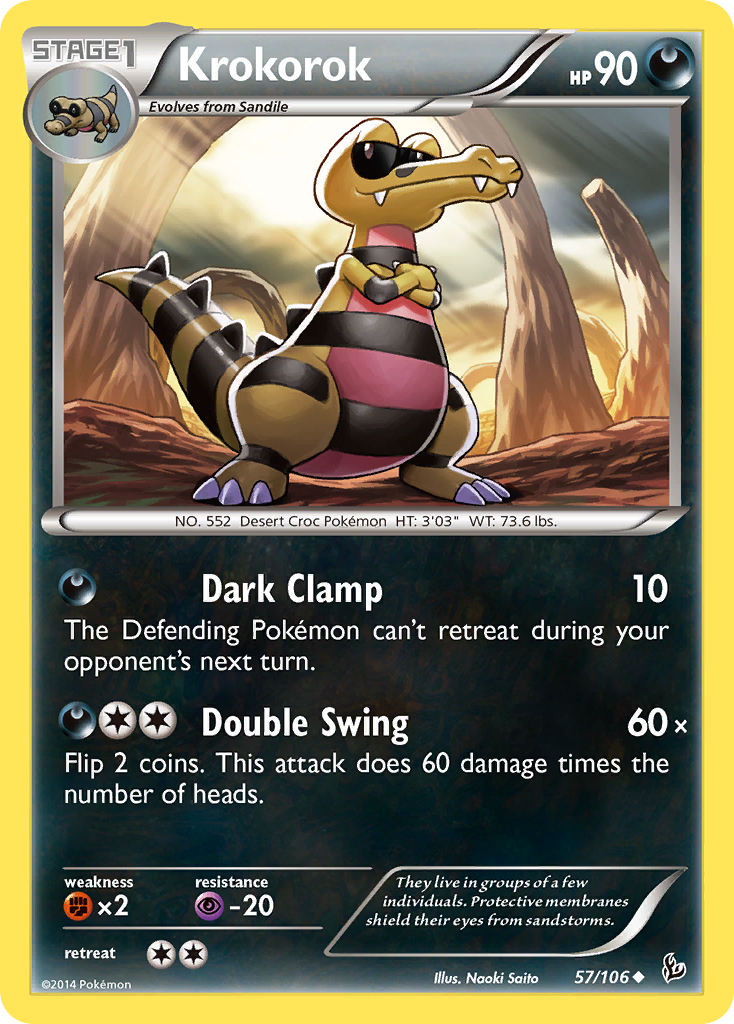 Krokorok (57/106) [XY: Flashfire] | Good Games Cannington