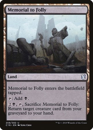 Memorial to Folly [Commander 2019] | Good Games Cannington