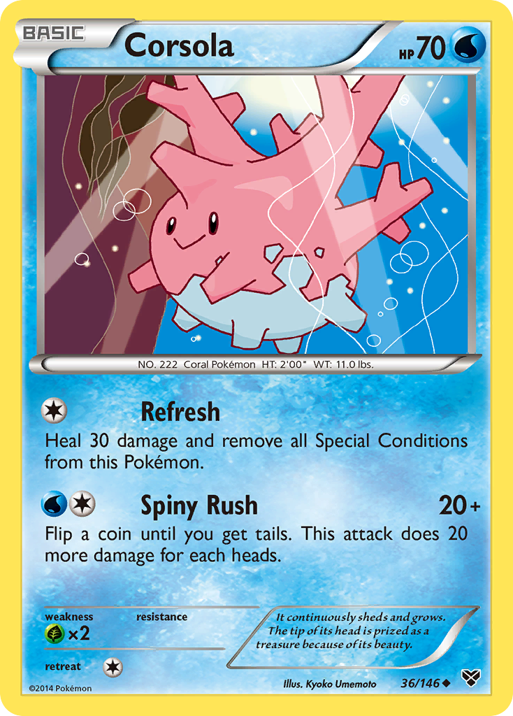 Corsola (36/146) [XY: Base Set] | Good Games Cannington
