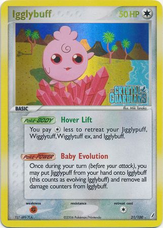 Igglybuff (21/100) (Stamped) [EX: Crystal Guardians] | Good Games Cannington