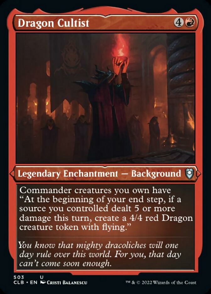 Dragon Cultist (Foil Etched) [Commander Legends: Battle for Baldur's Gate] | Good Games Cannington