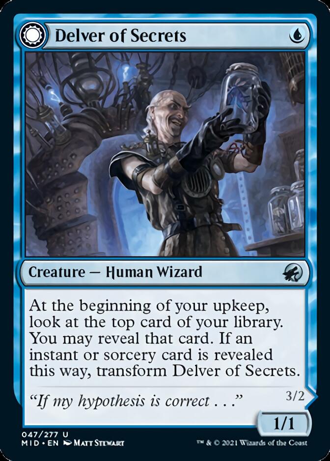 Delver of Secrets // Insectile Aberration [Innistrad: Midnight Hunt] | Good Games Cannington