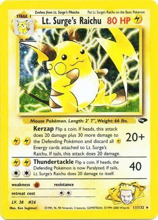 Lt. Surge's Raichu (11/132) [Gym Challenge Unlimited] | Good Games Cannington