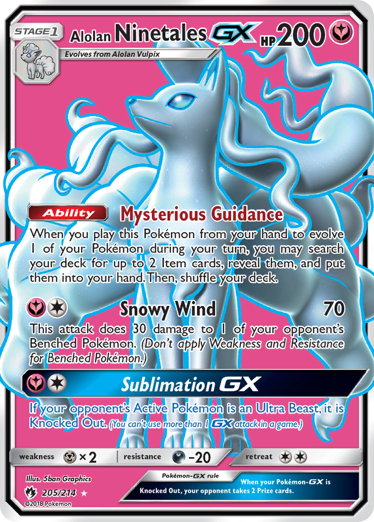 Alolan Ninetales GX (205/214) [Sun & Moon: Lost Thunder] | Good Games Cannington