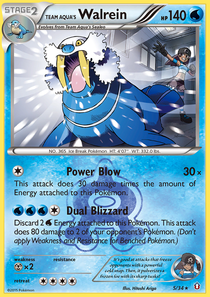 Team Aqua's Walrein (5/34) [XY: Double Crisis] | Good Games Cannington