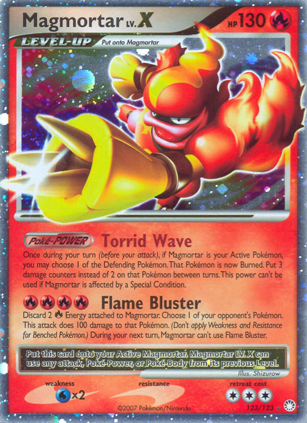 Magmortar LV.X (123/123) [Diamond & Pearl: Mysterious Treasures] | Good Games Cannington