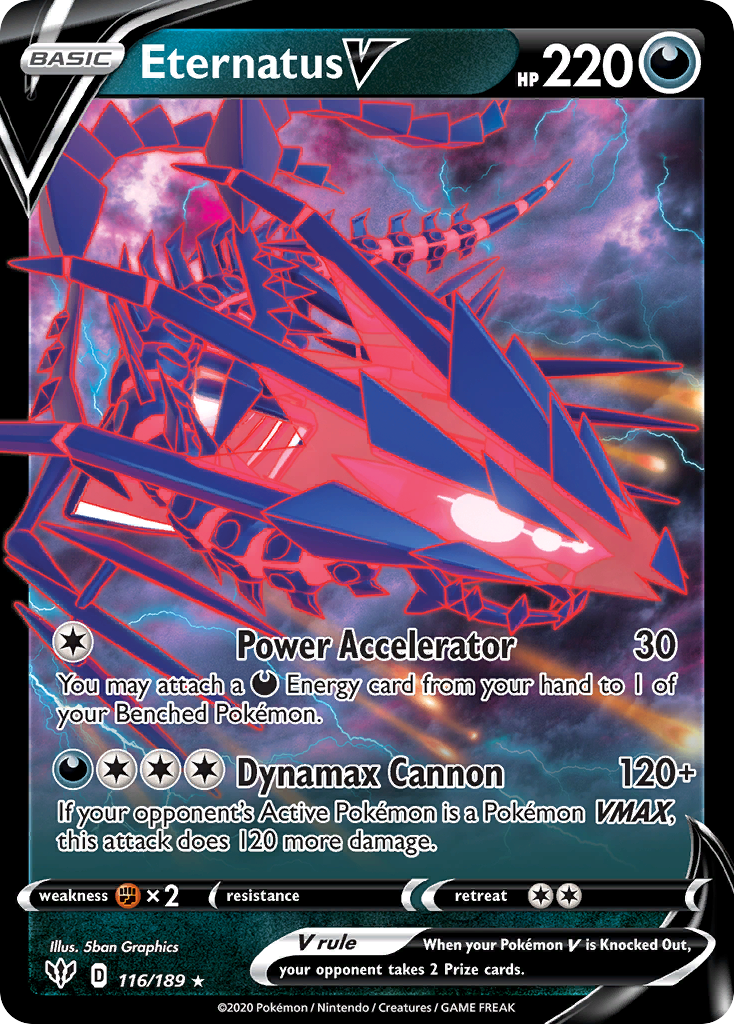 Eternatus V (116/189) (Jumbo Card) [Sword & Shield: Darkness Ablaze] | Good Games Cannington