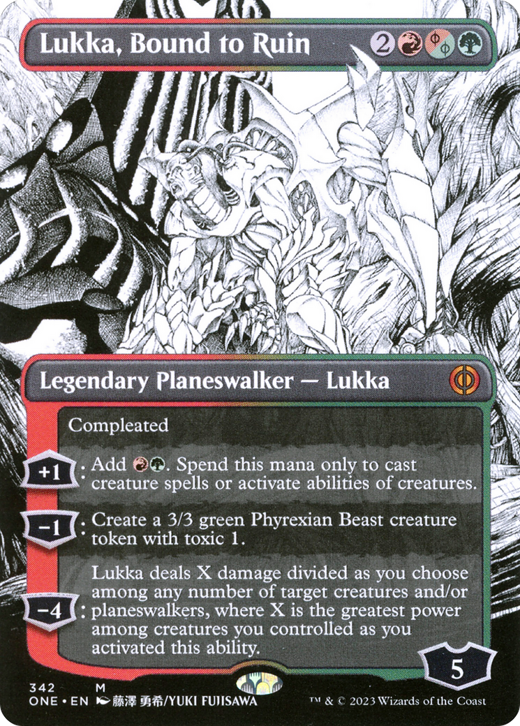 Lukka, Bound to Ruin (Borderless Manga) [Phyrexia: All Will Be One] | Good Games Cannington