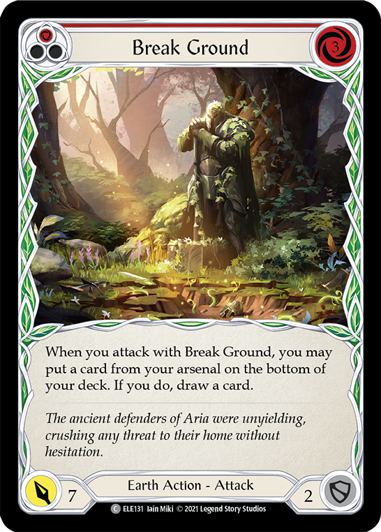 Break Ground (Red) [ELE131] (Tales of Aria)  1st Edition Normal | Good Games Cannington