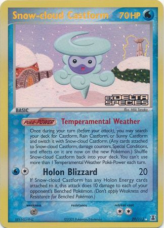 Snow-cloud Castform (29/113) (Stamped) [EX: Delta Species] | Good Games Cannington