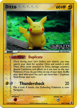 Ditto (63/113) (Stamped) [EX: Delta Species] | Good Games Cannington