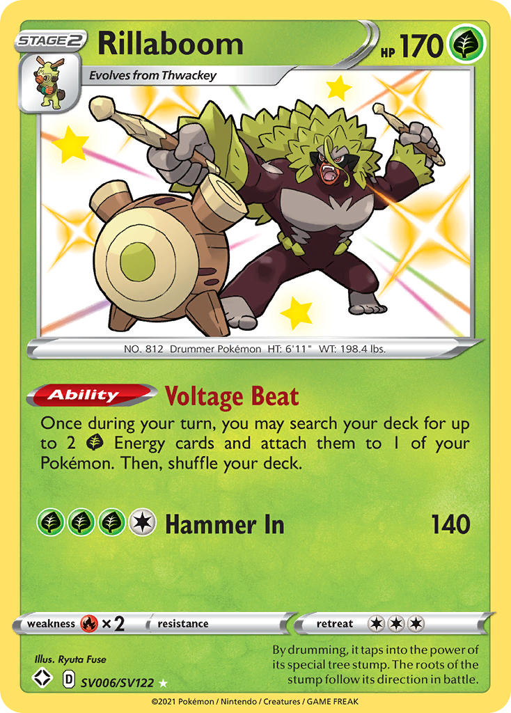 Rillaboom (SV006/SV122) [Sword & Shield: Shining Fates] | Good Games Cannington