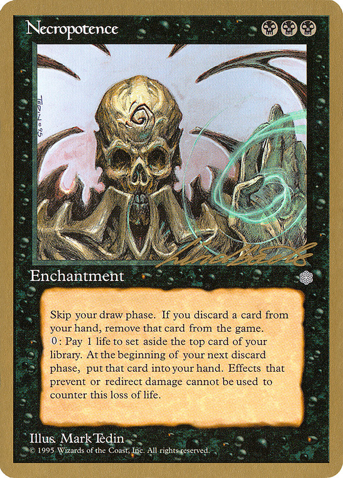 Necropotence (Leon Lindback) [Pro Tour Collector Set] | Good Games Cannington