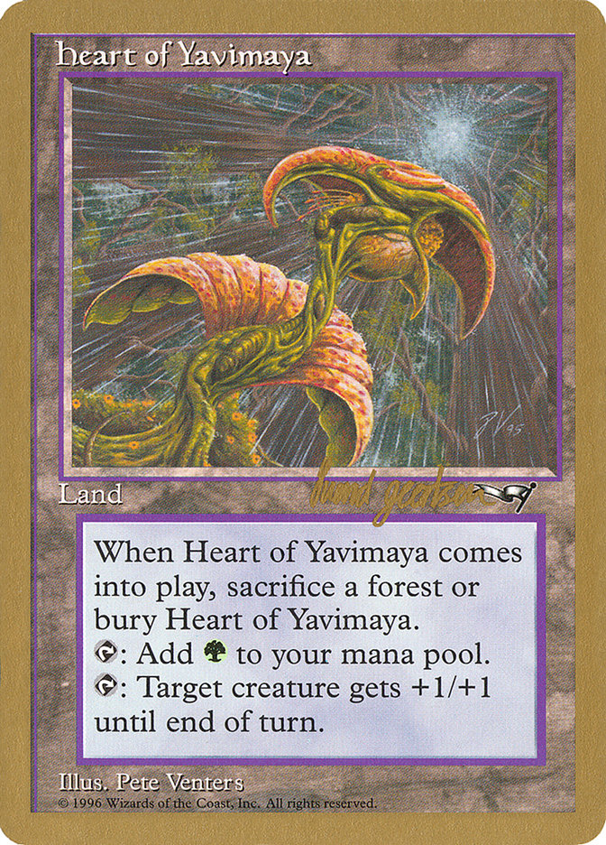 Heart of Yavimaya (Svend Geertsen) [World Championship Decks 1997] | Good Games Cannington