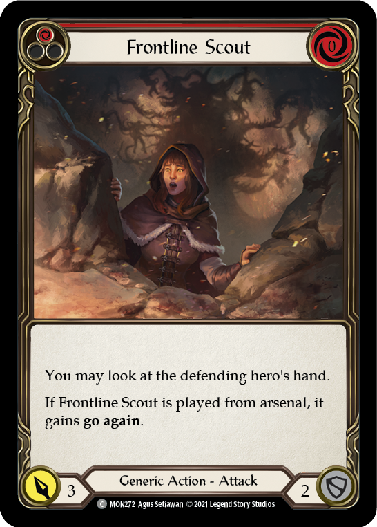 Frontline Scout (Red) [MON272-RF] 1st Edition Rainbow Foil | Good Games Cannington