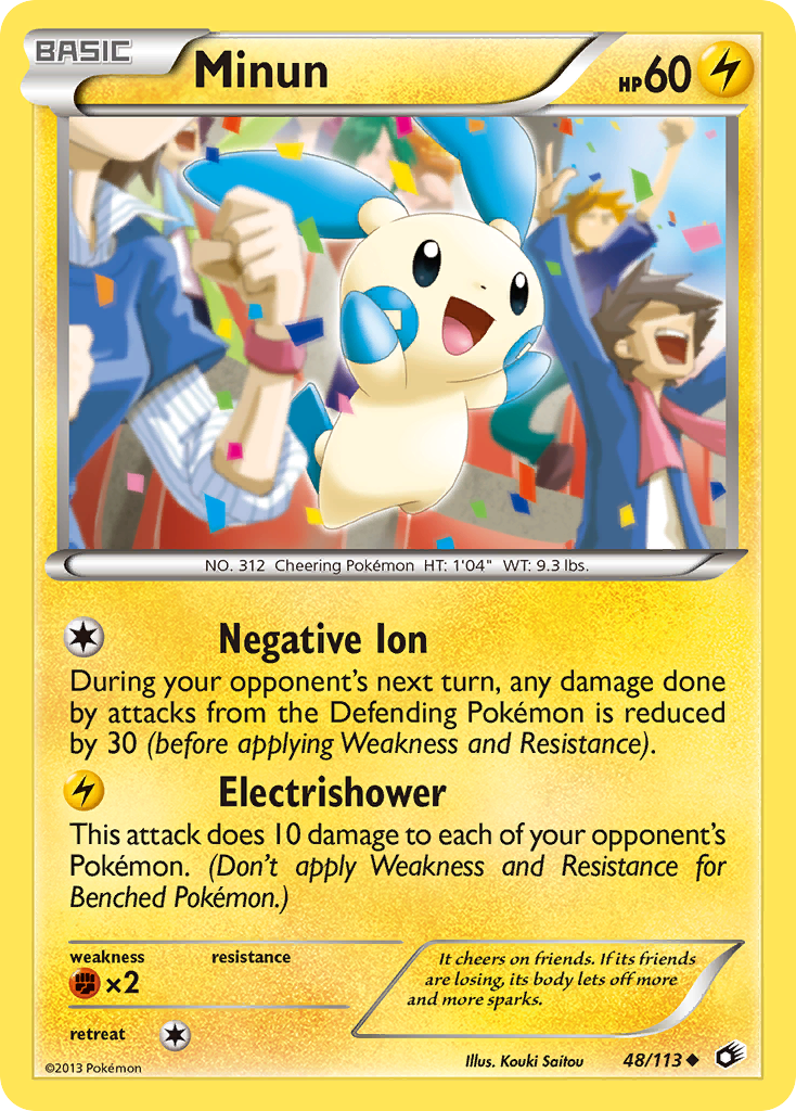 Minun (48/113) [Black & White: Legendary Treasures] | Good Games Cannington