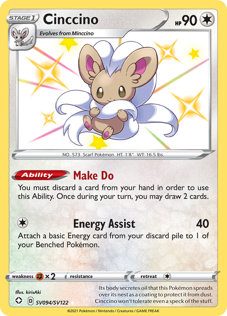 Cinccino (SV094/SV122) [Sword & Shield: Shining Fates] | Good Games Cannington