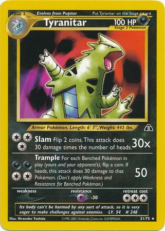 Tyranitar (31/75) [Neo Discovery Unlimited] | Good Games Cannington